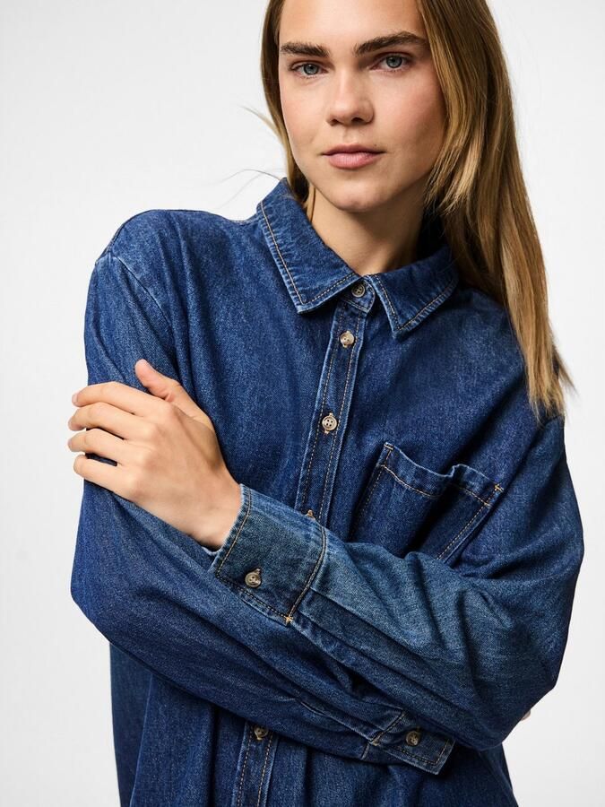 Pieces Jeans blouse PCMAISIE LS DENIM SHIRT NOOS BC - Foto 2