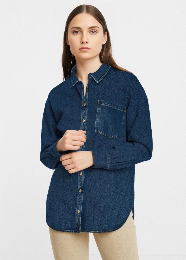 Pieces Jeans blouse PCMAISIE LS DENIM SHIRT NOOS BC - Foto 5