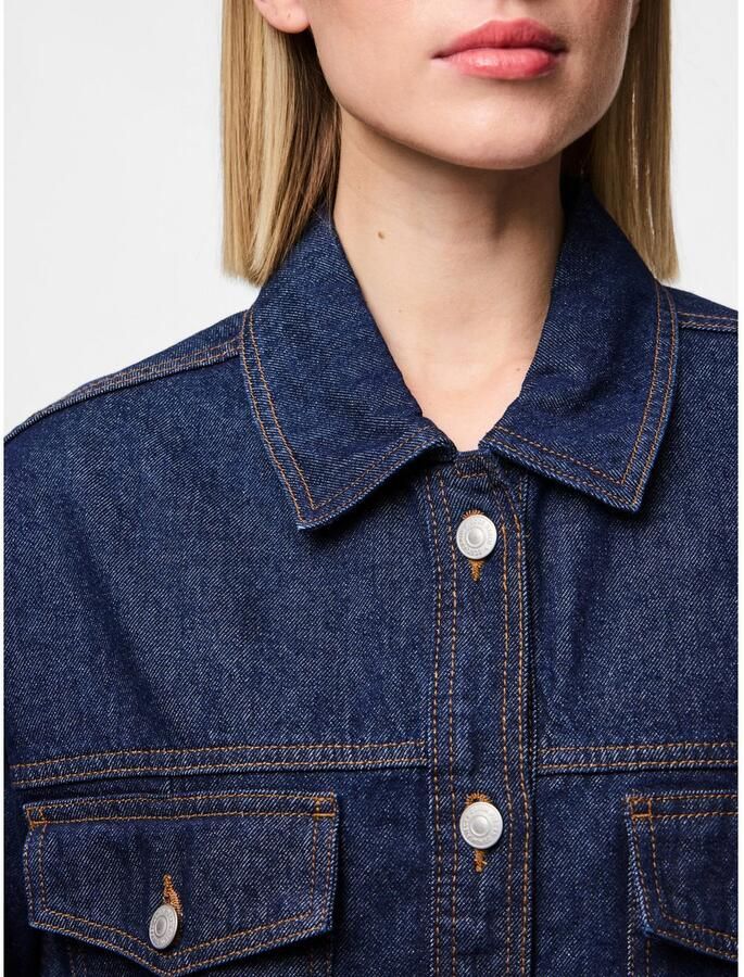 Pieces Comfort fit jeansjack van katoenmix model 'ELMA' - Foto 2