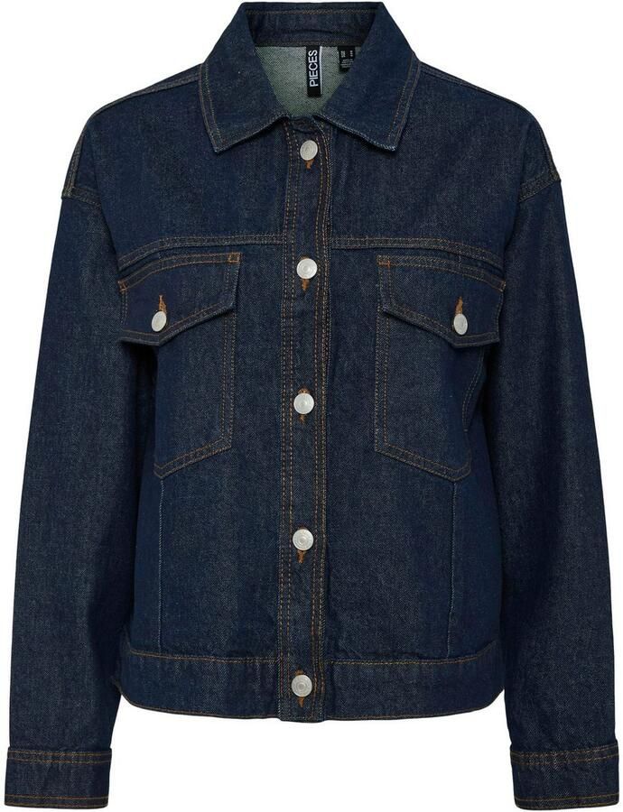 Pieces Comfort fit jeansjack van katoenmix model 'ELMA'