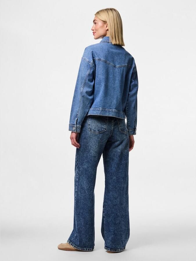 Pieces Comfort fit jeansjack van katoenmix model 'ELMA' - Foto 4