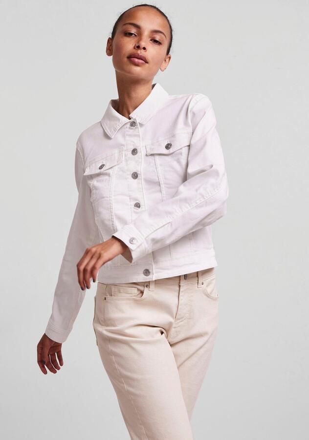 Pieces Regular fit jeansjack van katoenmix model 'OIA' - Foto 5