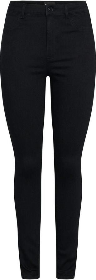 Pieces Jeansy o kroju slim fit z wysokim stanem i naszywką z logo - Foto 5