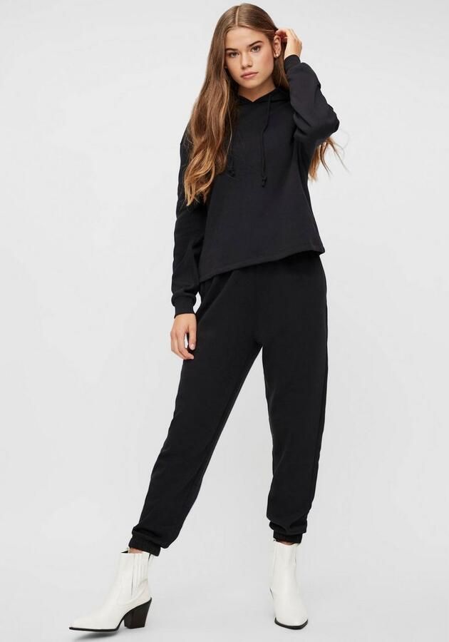 PIECES high waist regular fit sweatpants PCCHILLI zwart - Foto 6