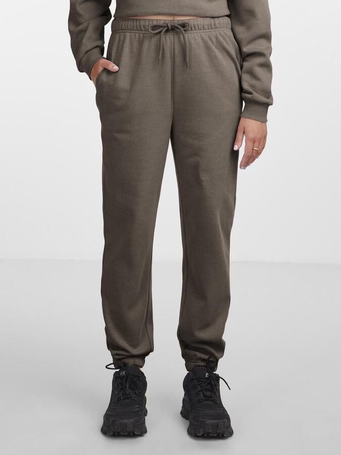 PIECES high waist regular fit sweatpants PCCHILLI groenbruin - Foto 11