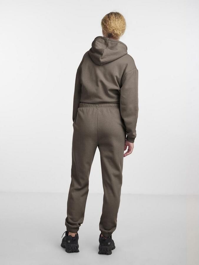 PIECES high waist regular fit sweatpants PCCHILLI groenbruin - Foto 7