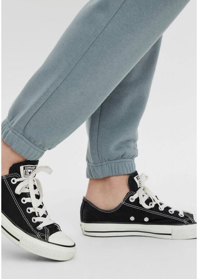 PIECES high waist regular fit sweatpants PCCHILLI grijsgroen - Foto 3