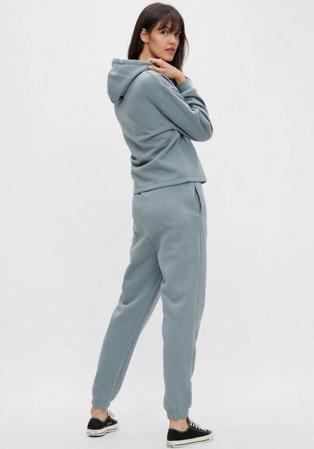 PIECES high waist regular fit sweatpants PCCHILLI grijsgroen - Foto 6