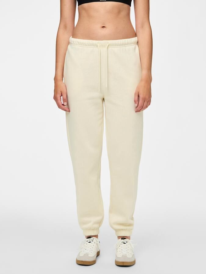 PIECES high waist regular fit sweatpants PCCHILLI ecru - Foto 7