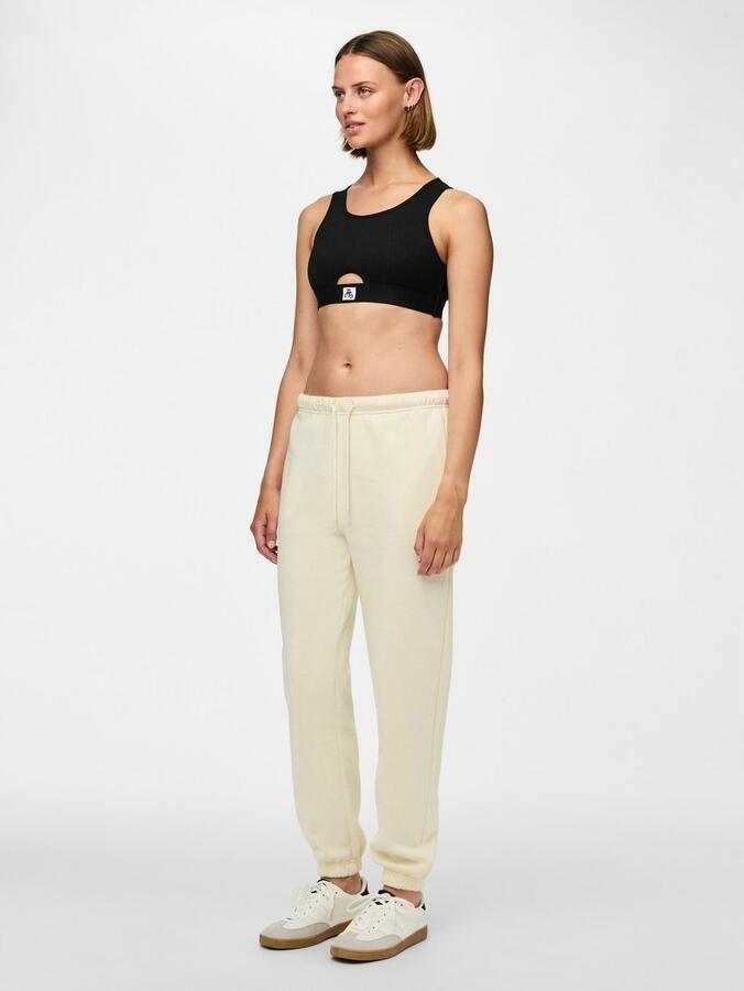 PIECES high waist regular fit sweatpants PCCHILLI ecru - Foto 5