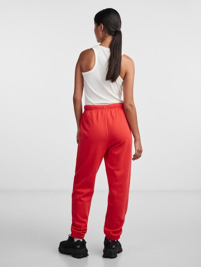 PIECES high waist regular fit sweatpants PCCHILLI rood - Foto 3