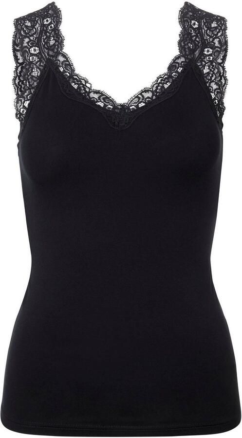 Pieces Slim fit top met kant model 'PCBARBERA' - Foto 4