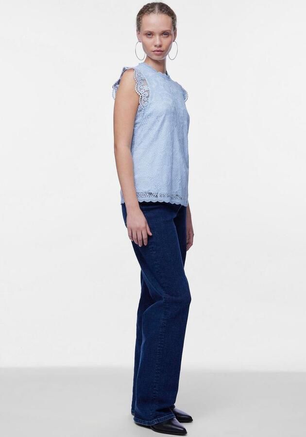 Pieces Regular fit top met kant model 'COLLINE' - Foto 6
