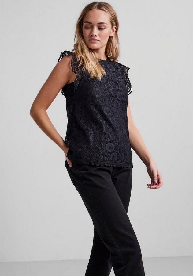 Pieces Blouseshirt met kant model 'COLLINE' - Foto 5