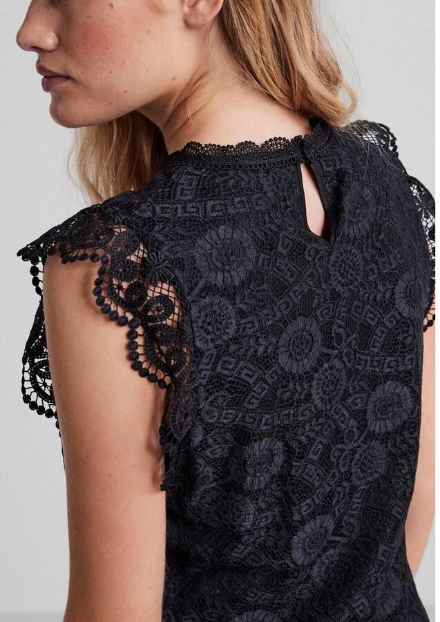 Pieces Blouseshirt met kant model 'COLLINE' - Foto 4