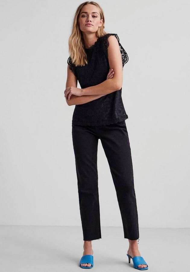 Pieces Blouseshirt met kant model 'COLLINE' - Foto 6