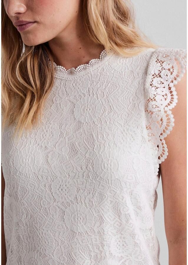 Pieces Top van gebloemd kant model 'Colline' - Foto 2