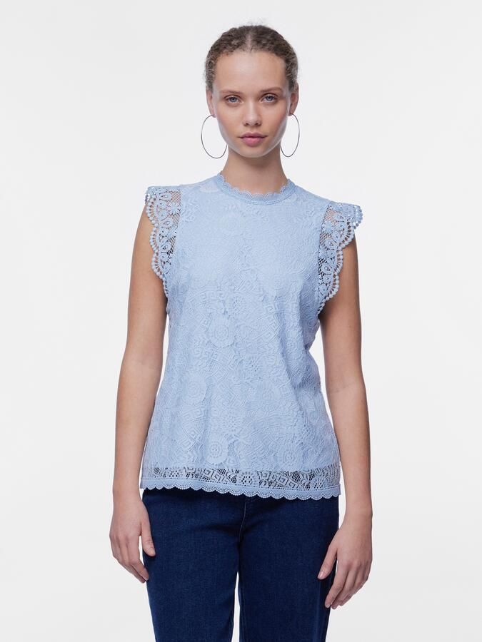 Pieces Regular fit top met kant model 'COLLINE' - Foto 3
