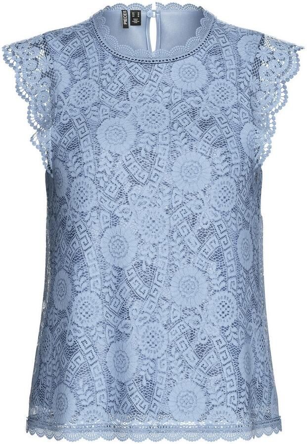 Pieces Regular fit top met kant model 'COLLINE' - Foto 4