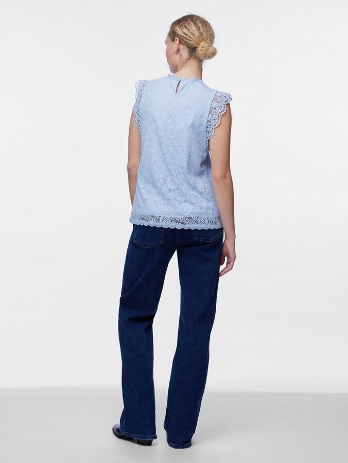 Pieces Regular fit top met kant model 'COLLINE' - Foto 2