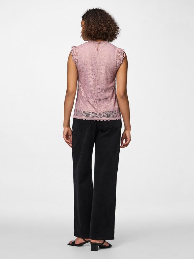 Pieces Regular fit top met kant model 'COLLINE' - Foto 7