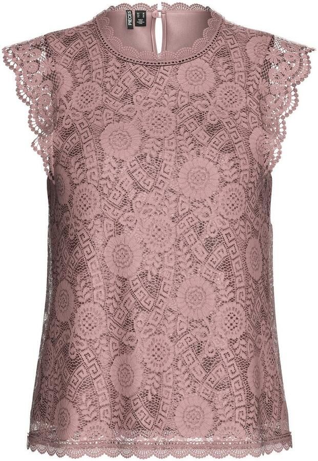 Pieces Regular fit top met kant model 'COLLINE' - Foto 11