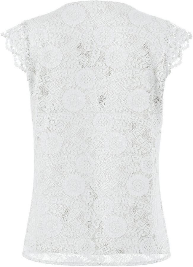 Pieces Kanten top PCOLLINE SL LACE V-NECK TOP WVN NOOS - Foto 3