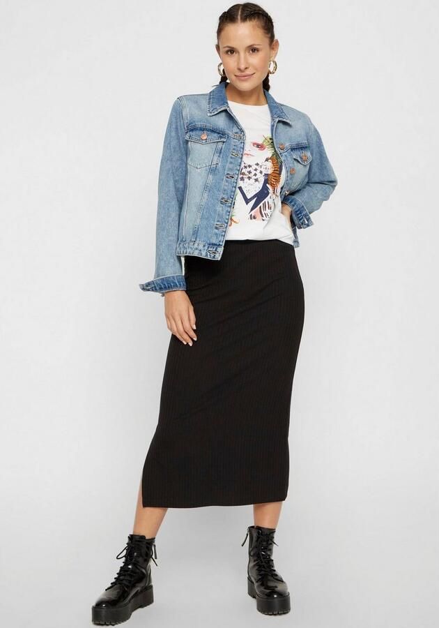 Pieces Midirok PCKYLIE MW MIDI SKIRT NOOS - Foto 3