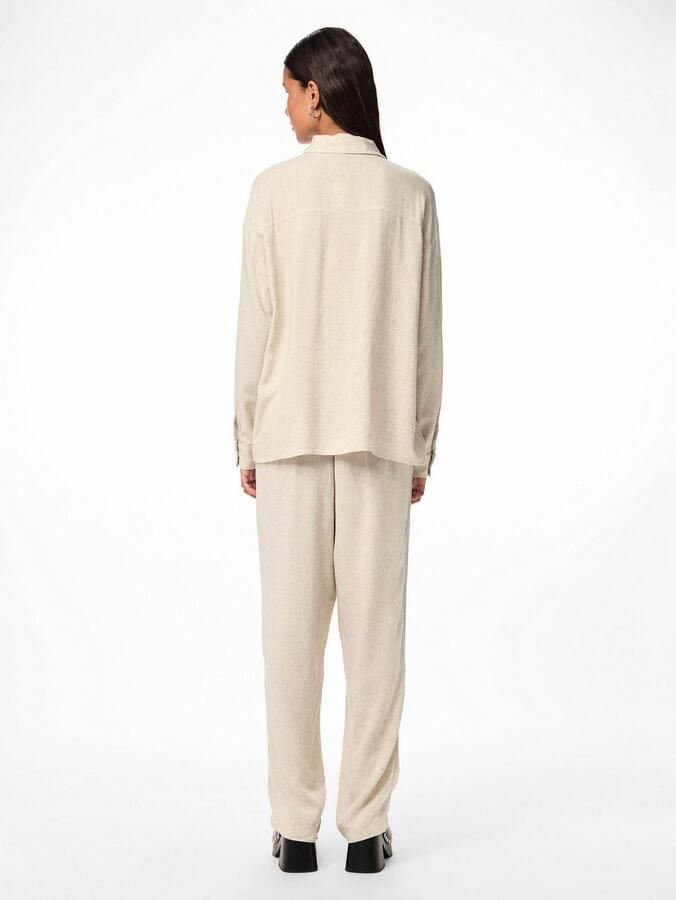 Pieces Overhemdblouse PCPIA LS LOOSE SHIRT WVN NOOS - Foto 3