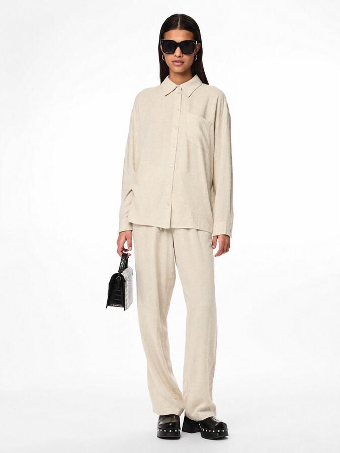 Pieces Overhemdblouse PCPIA LS LOOSE SHIRT WVN NOOS - Foto 4