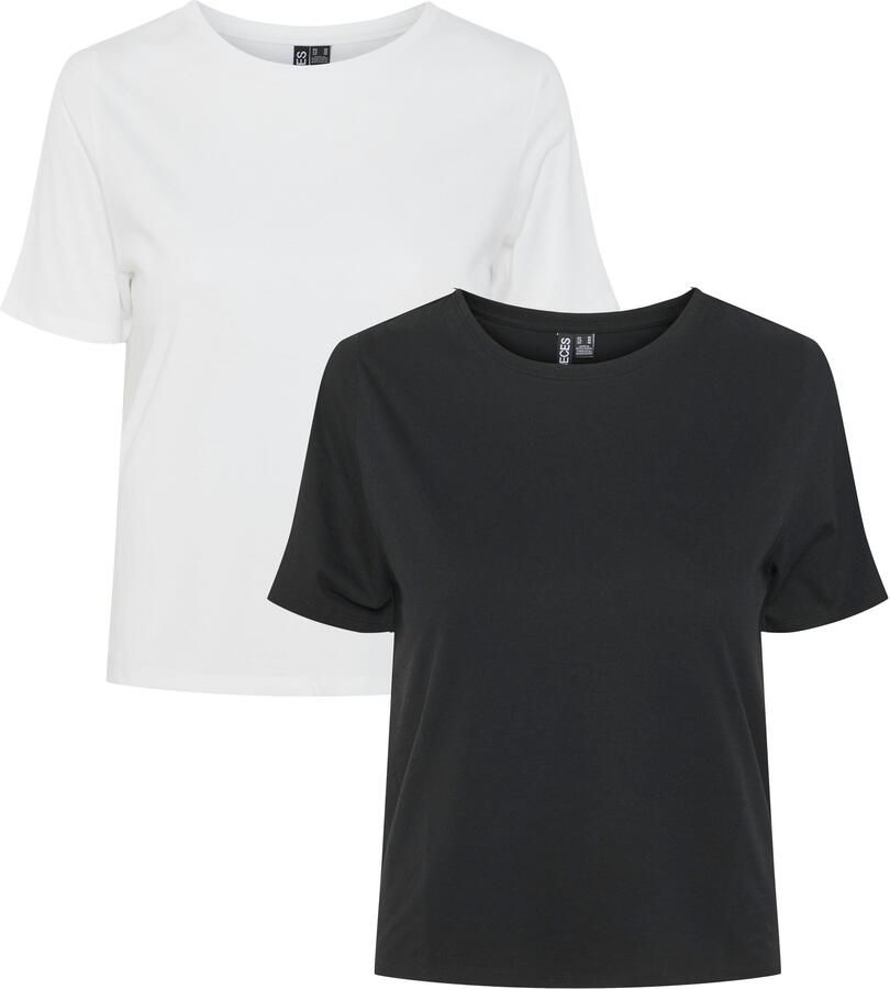 Pieces Shirt met korte mouwen PCAMIRA SS TEE 2-PACK NOOS BC (set 2-delig) - Foto 4