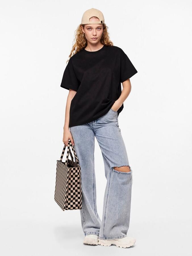 Pieces Shirt met korte mouwen PCSKYLAR SS OVERSIZED TEE NOOS - Foto 4