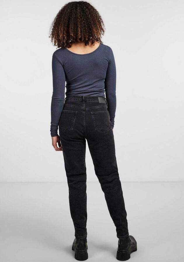 Pieces Slim fit shirt met lange mouwen van katoenmix model 'KITTE' - Foto 4