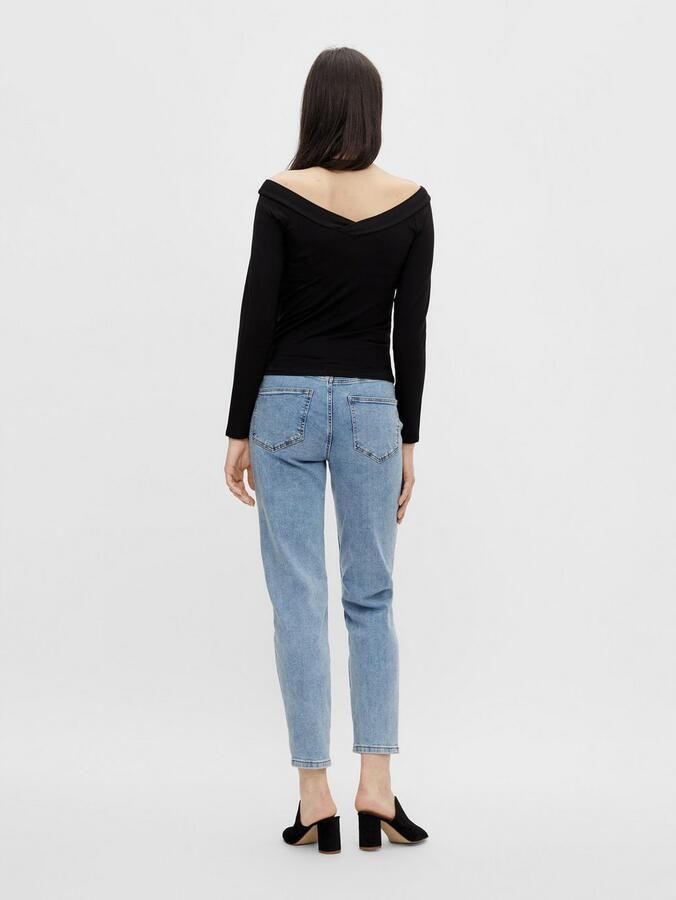 Pieces Shirt met lange mouwen PCMALIVA LS OFF SHOULDER V-NECK TOP NOOS - Foto 4