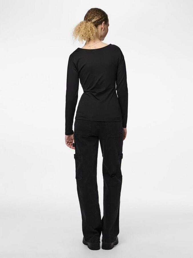 Pieces Shirt met lange mouwen PCNEJA LS REVERSIBLE TOP NOOS EXP BC 2-in-1 omkeerbaar 2 uitsnedevarianten - Foto 5