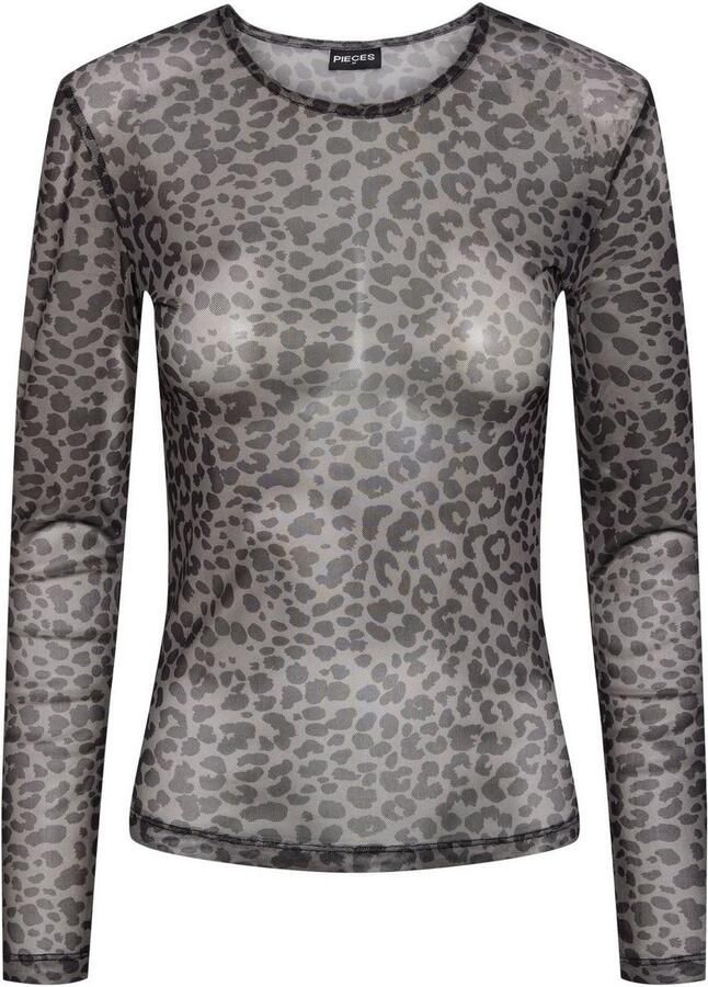 Pieces Shirt met lange mouwen PCNINNI LS MESH TOP NOOS BC - Foto 5