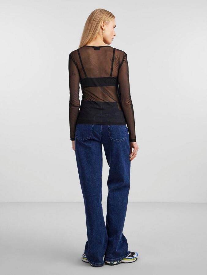 Pieces Shirt met lange mouwen PCNINNI LS MESH TOP NOOS BC - Foto 2