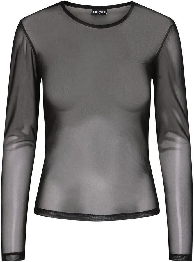 Pieces Shirt met lange mouwen PCNINNI LS MESH TOP NOOS BC - Foto 4