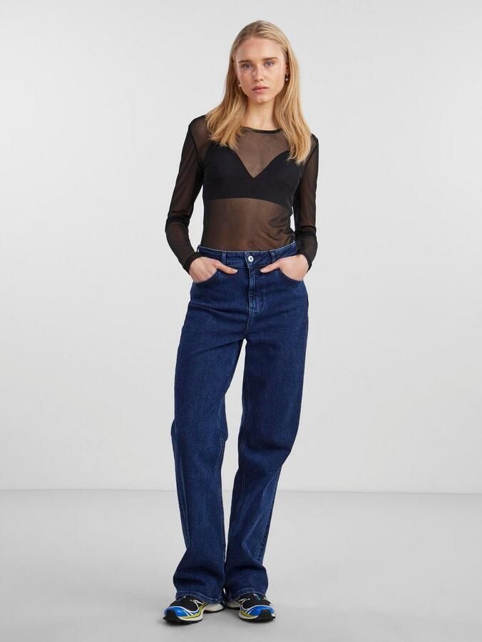 Pieces Shirt met lange mouwen PCNINNI LS MESH TOP NOOS BC - Foto 3