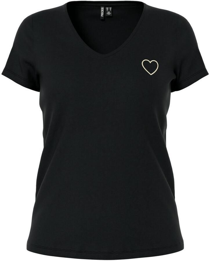 Pieces Shirt met V-hals PCNEW BILLY TEE EMB NOOS BC - Foto 2