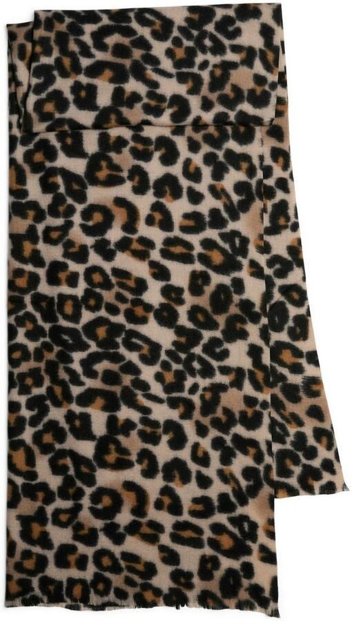 PIECES sjaal met panterprint PCJORNA zwart ecru - Foto 4