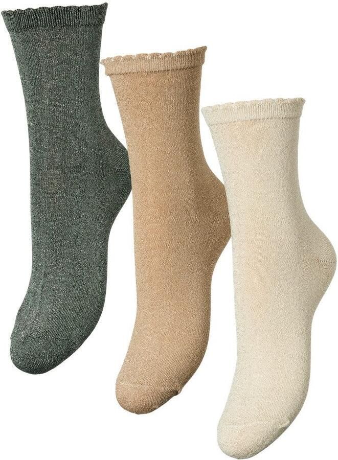 Pieces Sokken PCSEBBY GLITTER LONG 3-PACK SOCKS NOOS (set 3 paar) - Foto 3