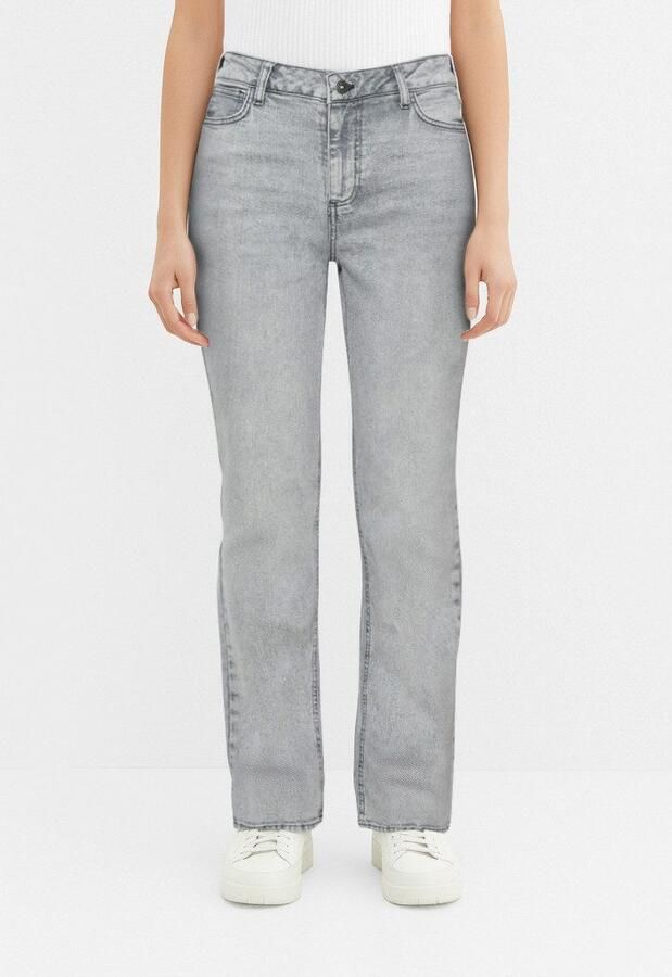 Pieces Straight fit jeans van een mix van katoen en elastaan model 'KELLY'