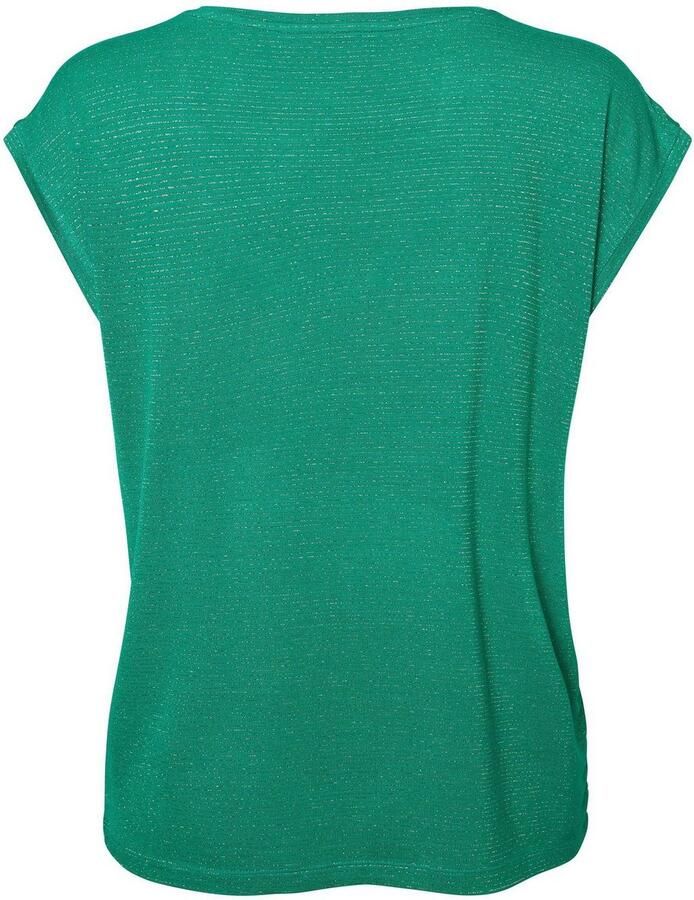 Pieces T-shirt Korte Mouw PCBILLO TEE LUREX STRIPES