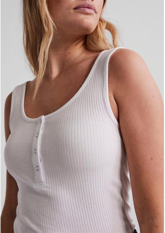 Pieces Slim fit tanktop van katoenmix model 'KITTE'