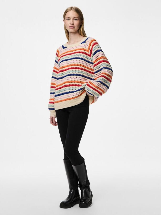 Pieces Trui met ronde hals PCDOSLA LS O-NECK KNIT MM - Foto 7
