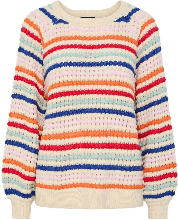 Pieces Trui met ronde hals PCDOSLA LS O-NECK KNIT MM