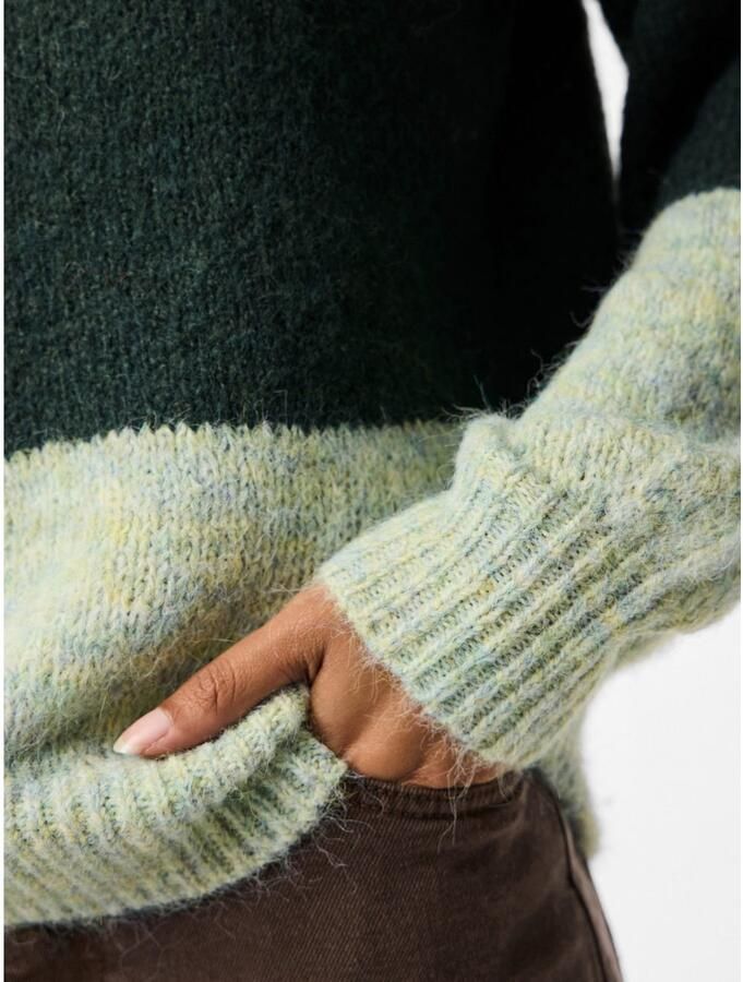 Pieces Trui met ronde hals PCIVY LS O-NECK COLOR BLOCK KNIT PWP BC - Foto 2