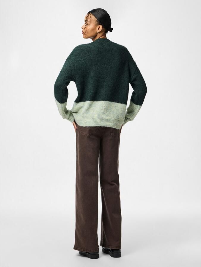 Pieces Trui met ronde hals PCIVY LS O-NECK COLOR BLOCK KNIT PWP BC - Foto 4