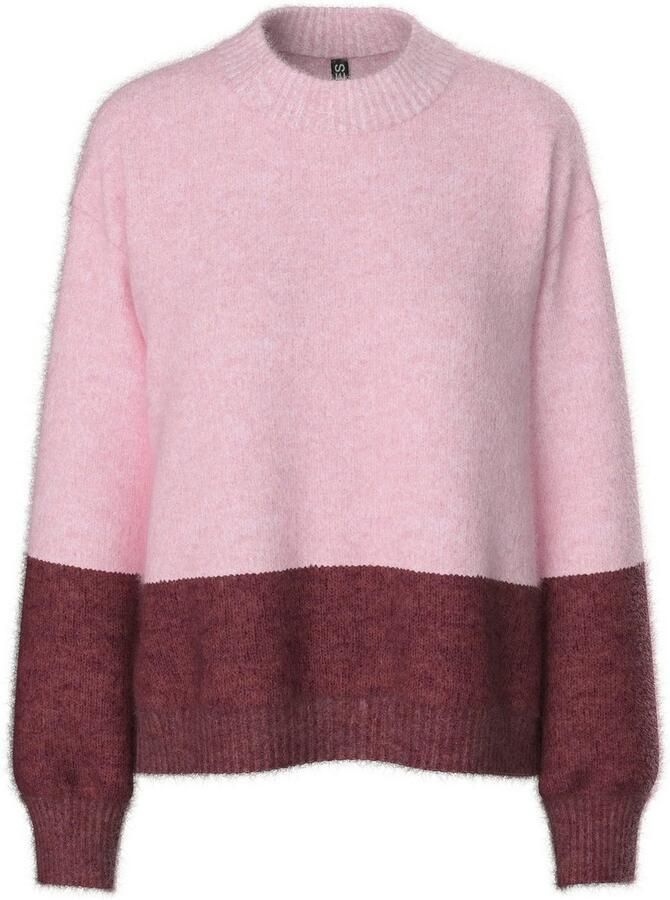Pieces Trui met ronde hals PCIVY LS O-NECK COLOR BLOCK KNIT PWP BC - Foto 5